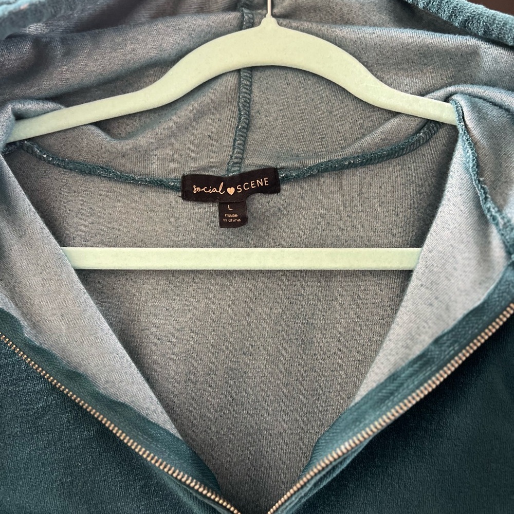 Women's Teal Zip-Up Jacket